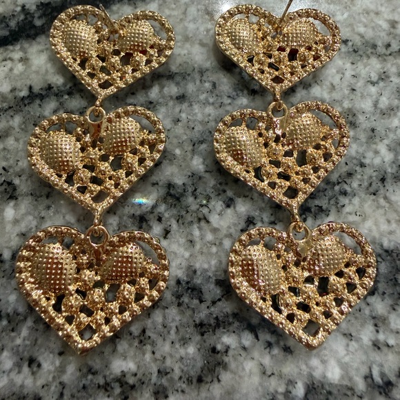 Colorful Heart Drop Earrings - Picture 6 of 6